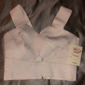 🤩NEW WHITE BANDAGE CROP TOP!